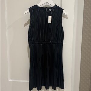 NEW MIA girl's youth pleated pleather dress black size L